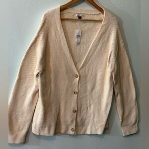 🆕 AMERICAN EAGLE XS ✨ Cream Cardigan Sweater long sleeve NWT